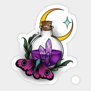 Crystal Potion Moth Sticker